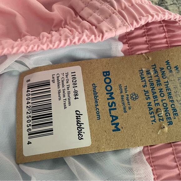 Chubbies The On The Horizons 7” Classic Swim Trunks  Shorts Large New - Picture 7 of 11
